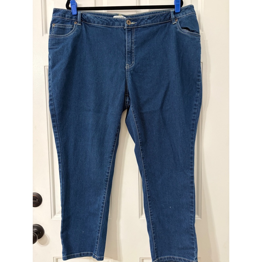 Jessica London | Straight Leg Stretch plus size Jeans | 22 || Blue|